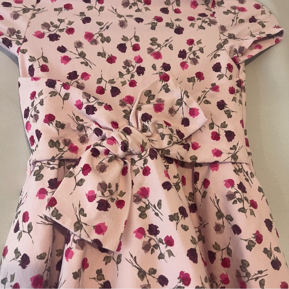 Kate Spade Floral Pink Fit & Flare Kids Dress - Picture 2 of 3